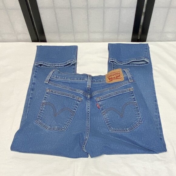 Stretch Vintage Inspired Button Fly Jeans Medium Wash Levi's Wedgie Straight - Picture 11 of 15